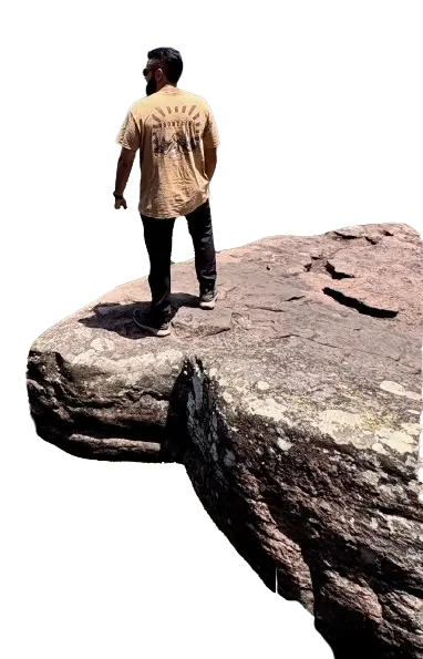 Homem no Cânion decorativo